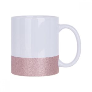 Taza 325ml Base Glitter Rosado