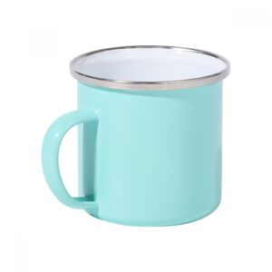 Taza 360ml Esmaltado Glossy Turquesa