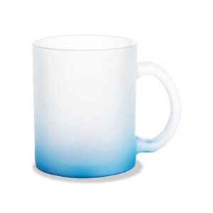Taza 325ml Esmerilado Neon Celeste