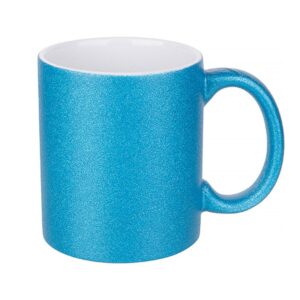 Taza 325ml Glitter Azul