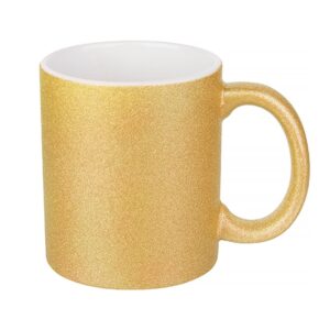 Taza 325ml Glitter Dorado