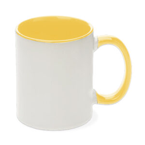 Taza 325ml Interior y Asa Amarillo