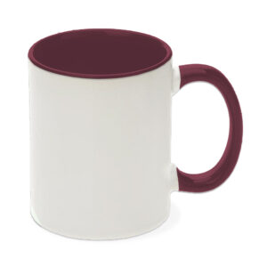 Taza 325ml Interior y Asa Bordo