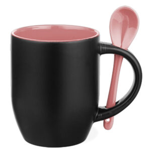 Taza 325ml magica con interior y asa rosado