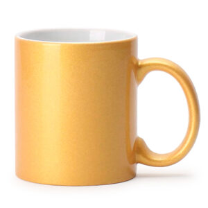 Taza 325ml Metalizada Dorado