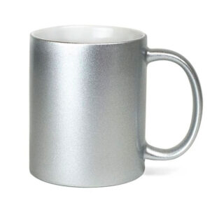 Taza 325ml Metalizada Plateado